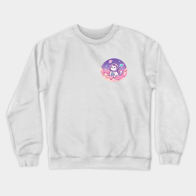 Cosmic Kitty Odyssey Crewneck Sweatshirt by 3coo